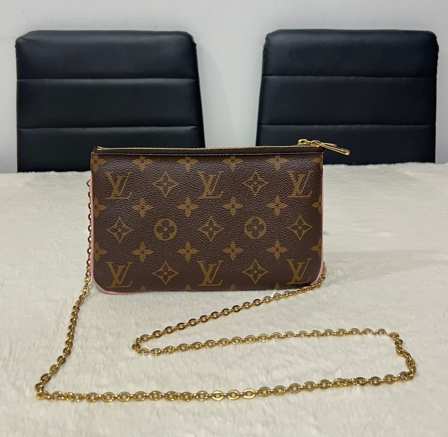 LV Blooming Flowers Double Zip Pochette Accessoires