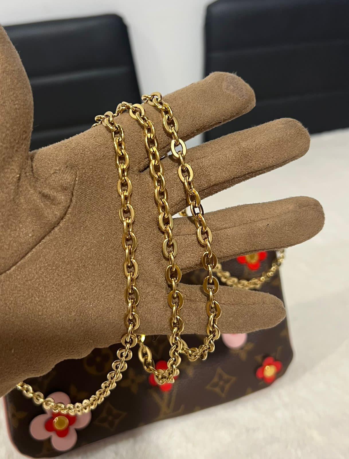 LV Blooming Flowers Double Zip Pochette Accessoires