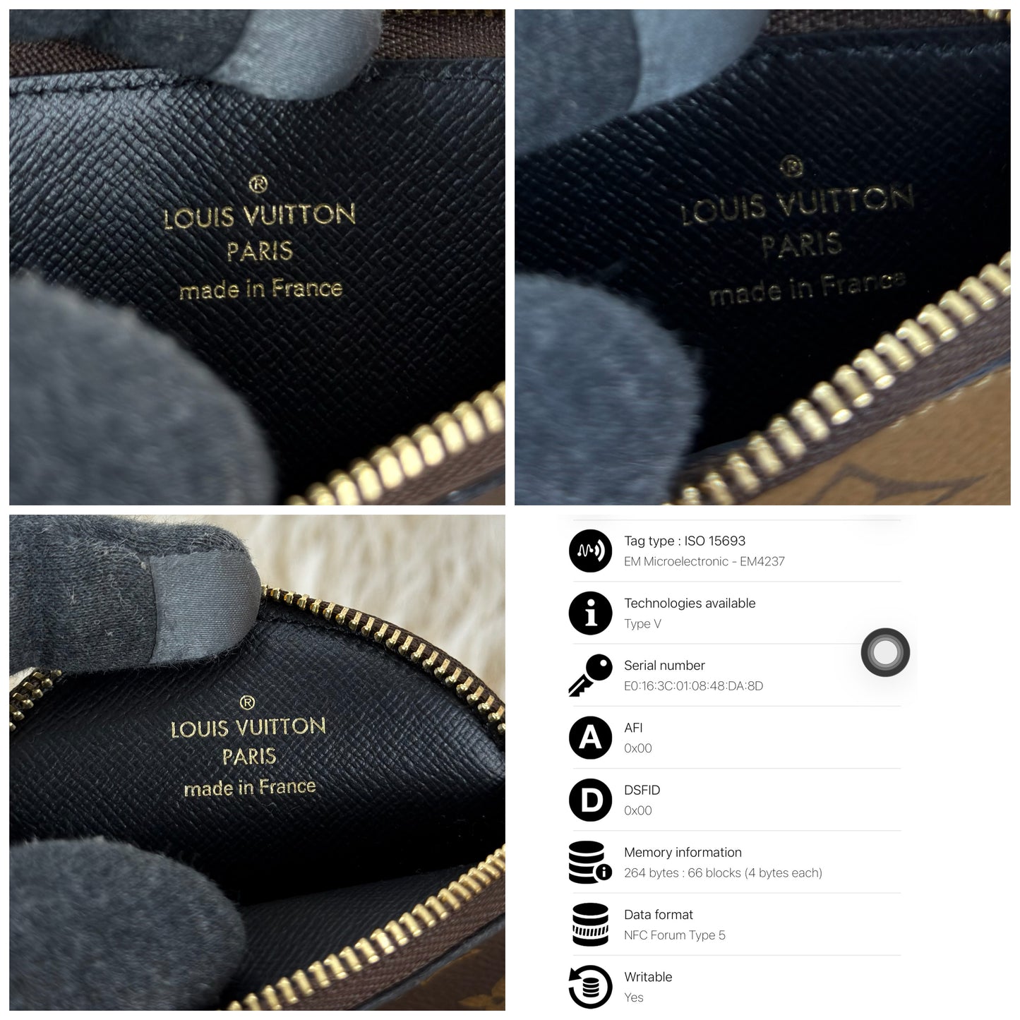 Louis Vuitton 
Monogram Giant Reverse Trio Pouch