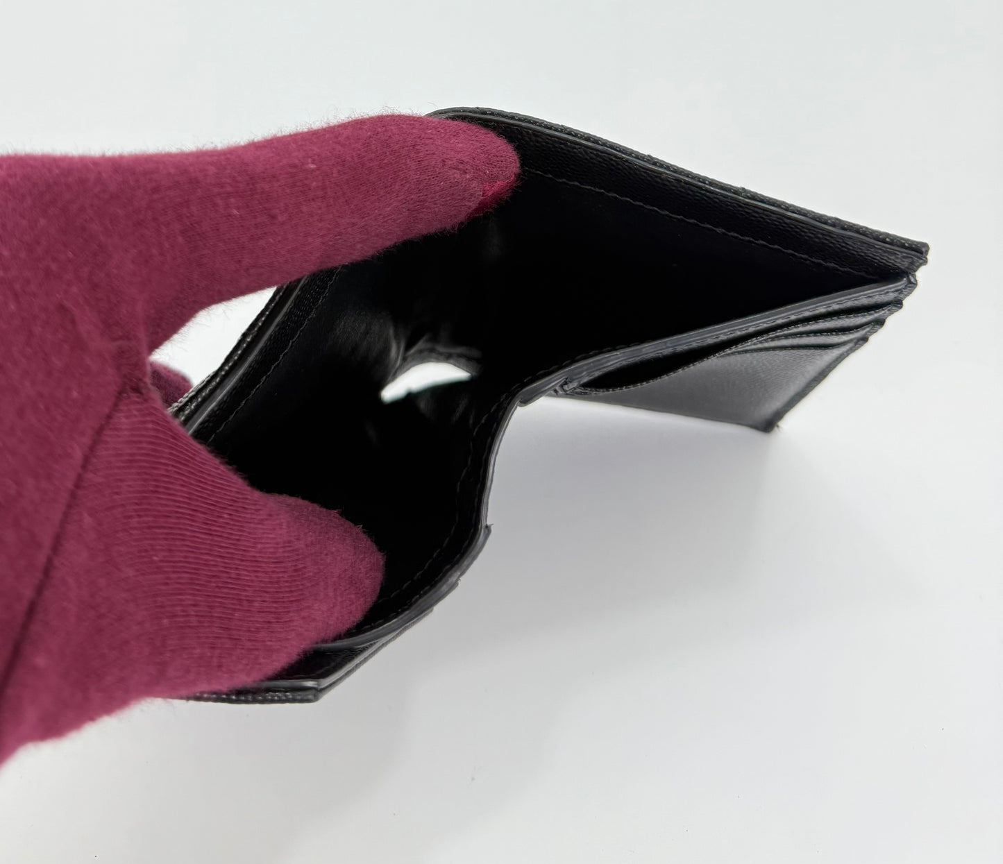 Saint Laurent Cassandre Matelassé Compact Tri-Fold Wallet