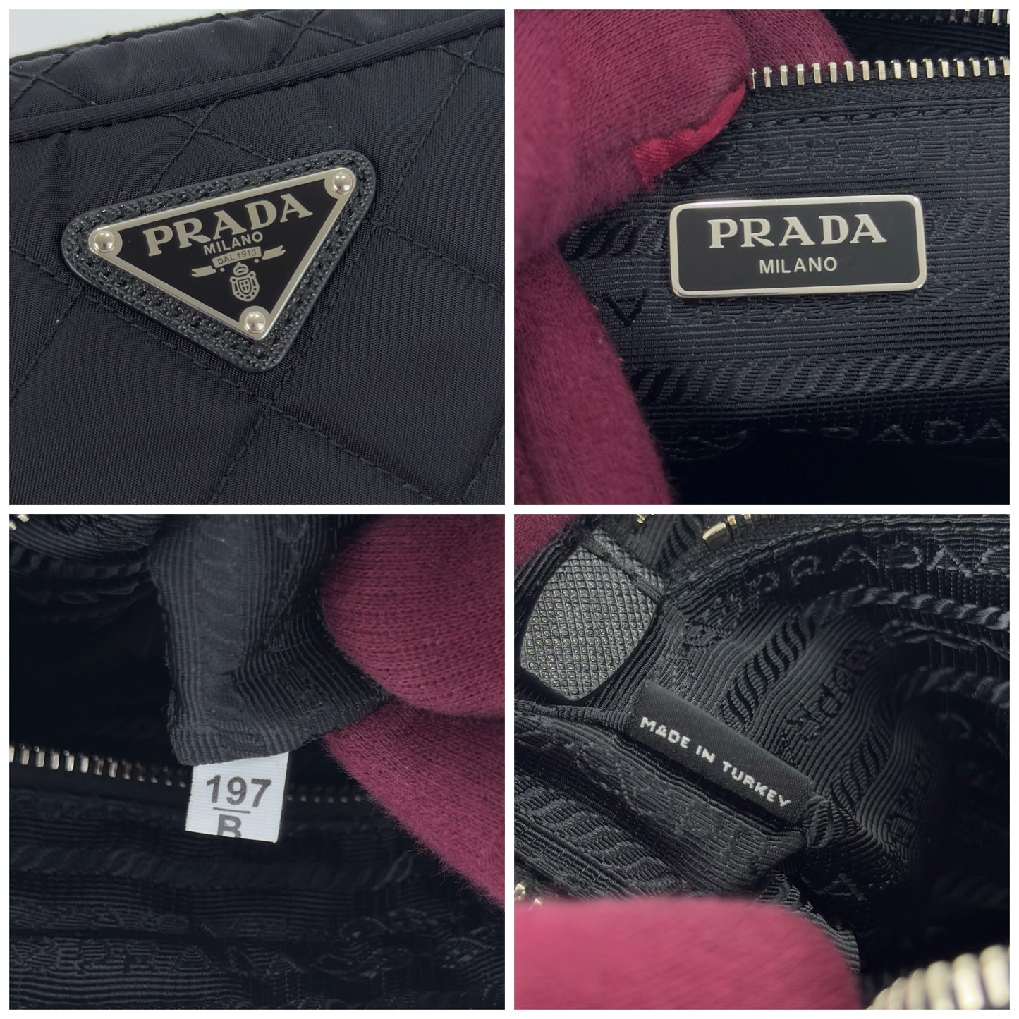 Prada Nylon Tessuto Impuntu Quilted Bandoliera