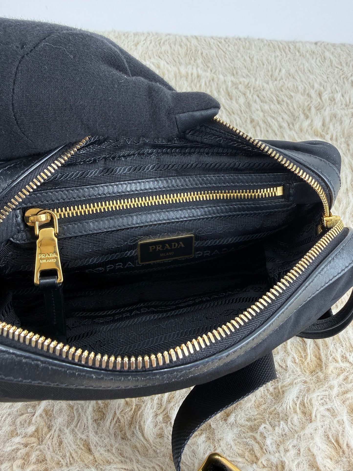 Prada Tessuto Nylon Camera Crossbody Bag