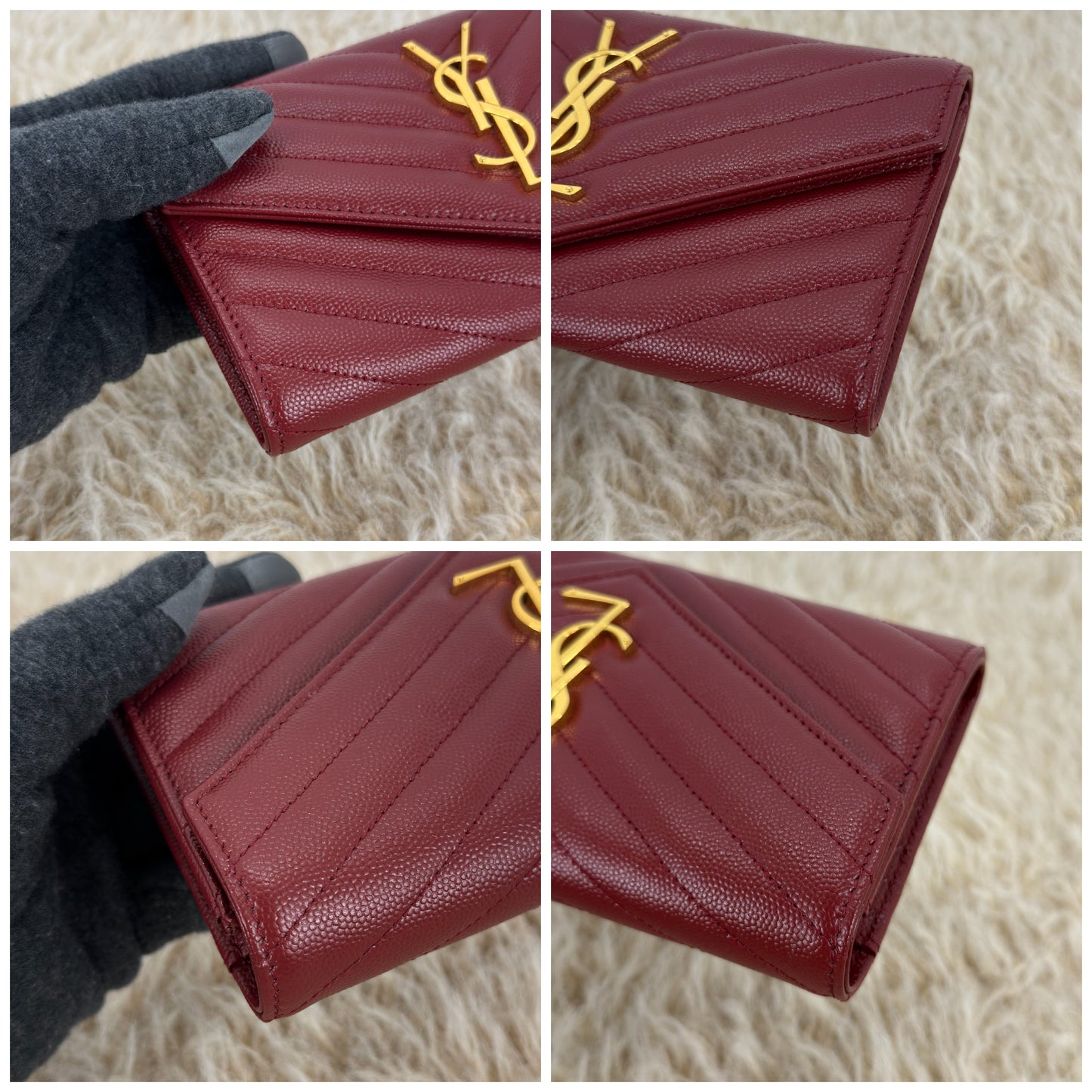 Ysl Yves Saint Laurent Cassandre Matellase Large Flap Wallet