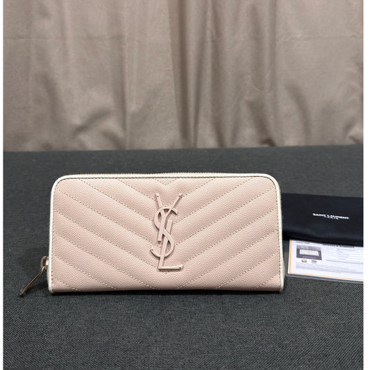 Pale Blush Saint Laurent Monogram
Zip Around Wallet
