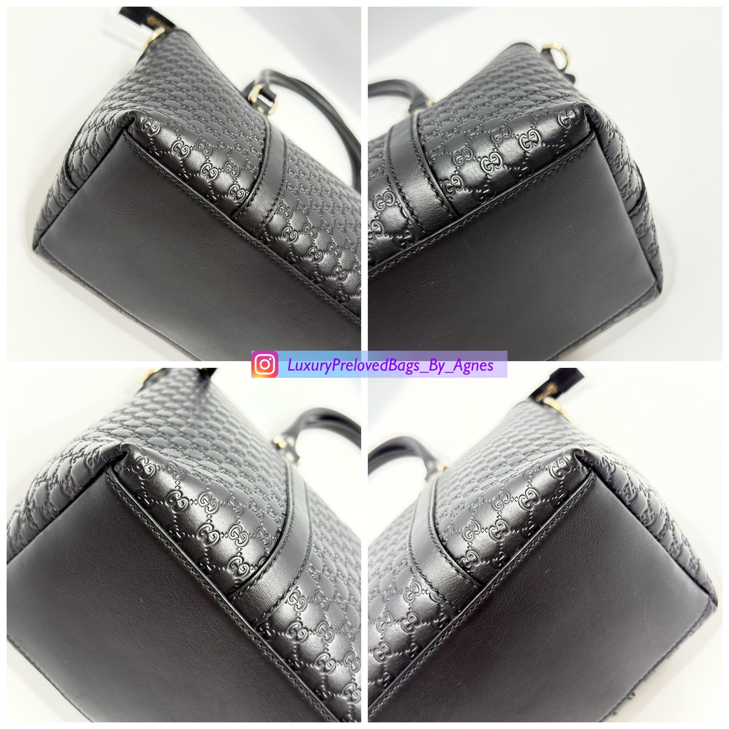 Gucci Microguccissima Tote Bag Black Leather