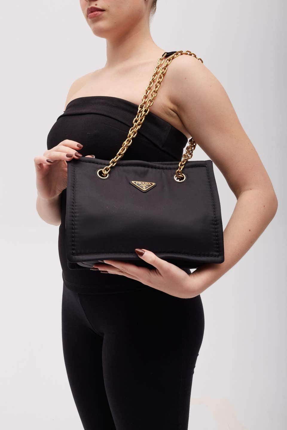 Prada Tessuto Nylon Catena Shoulder Bag