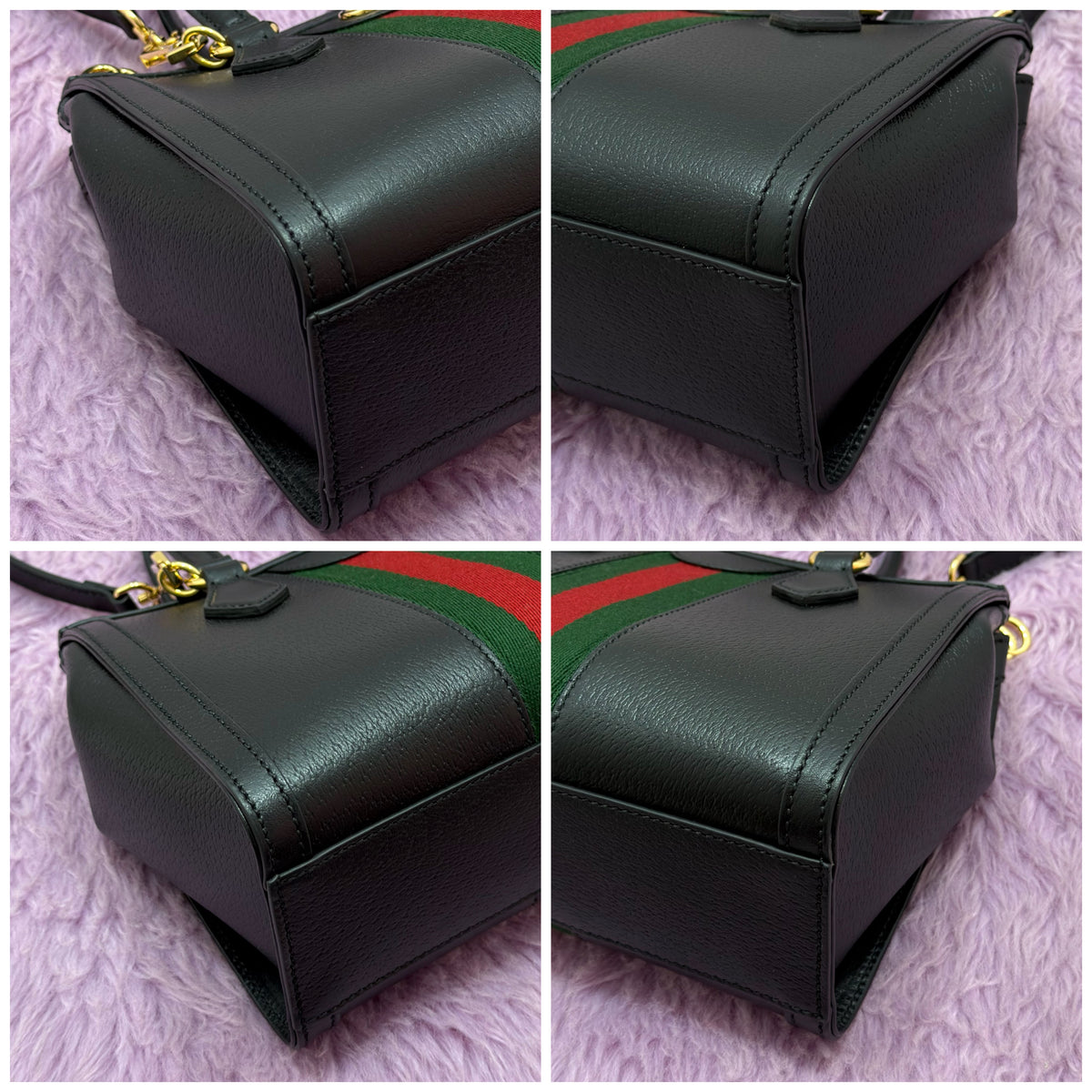 Gucci GG Calfskin Web Ophidia Small Tote Bag