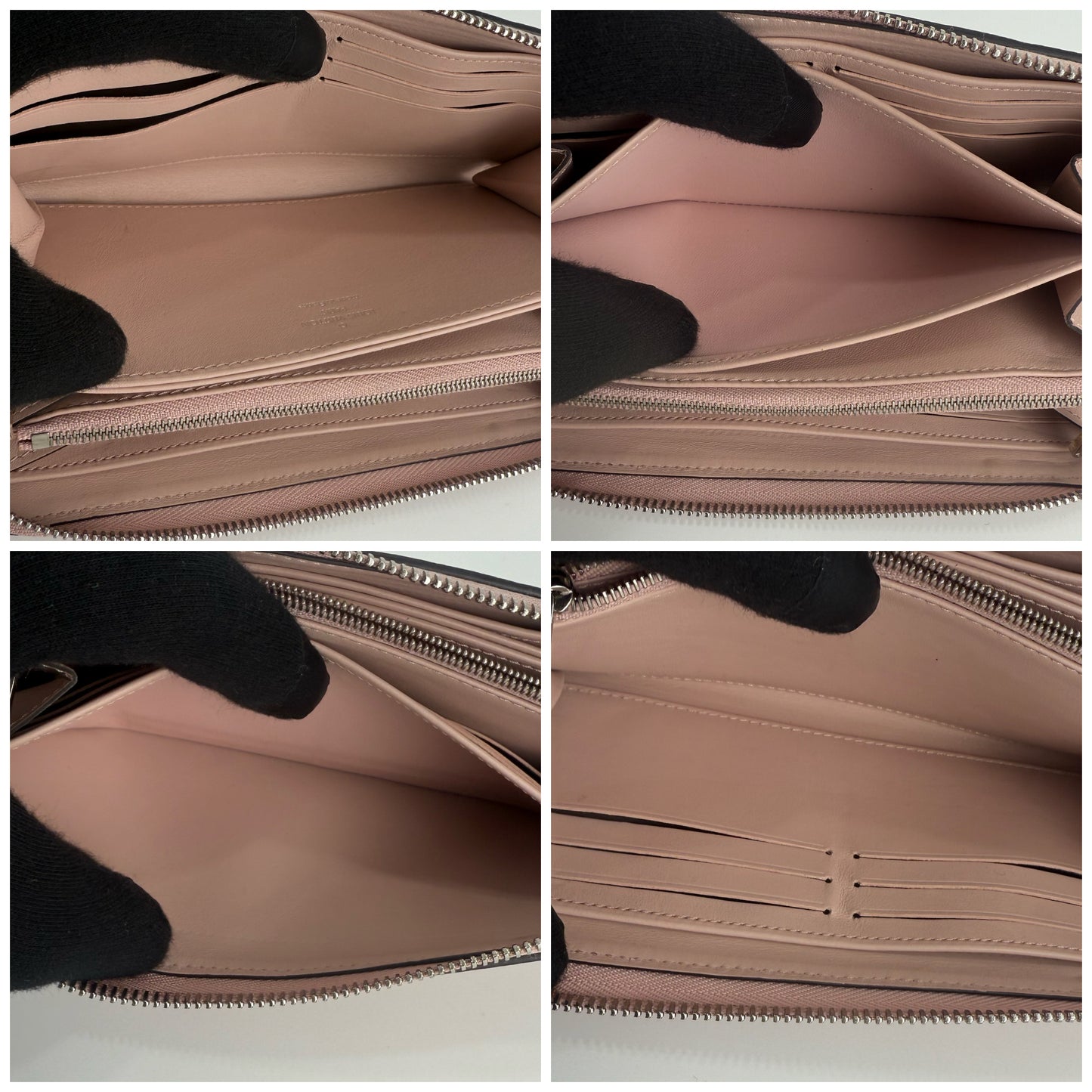 Louis Vuitton Magnolia Pink Monogram Mahina Zippy Wallet