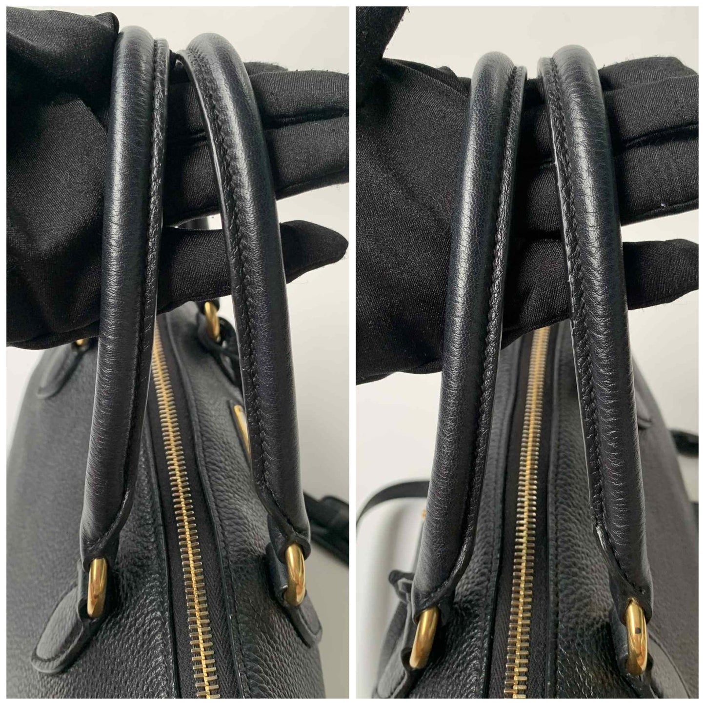 Prada Vitello Phenix Leather Top Handle Crossbody Bag