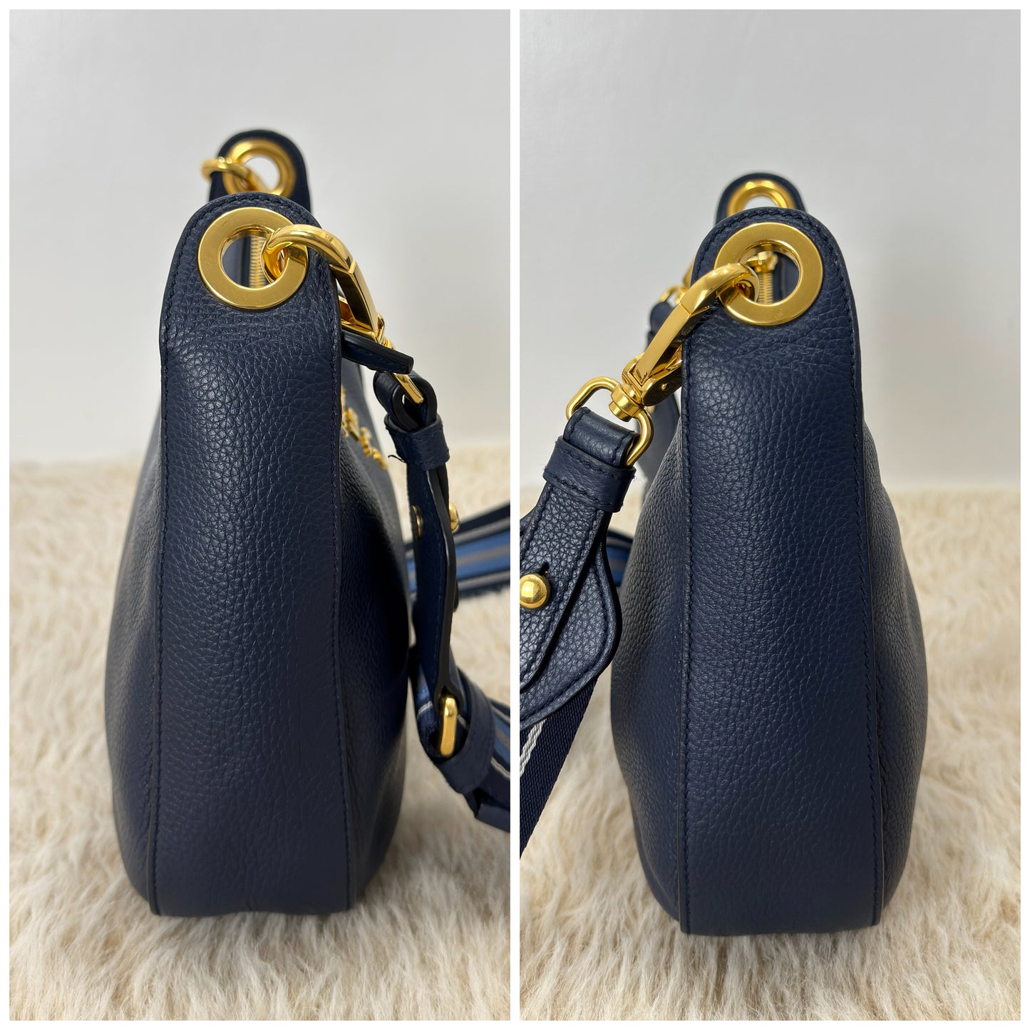 Prada Vitello Phenix Leather Crossbody Bag