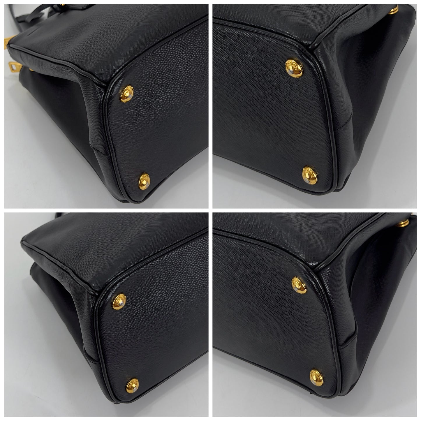 Prada Saffiano Leather Small Galleria Double Zip Tote Bag