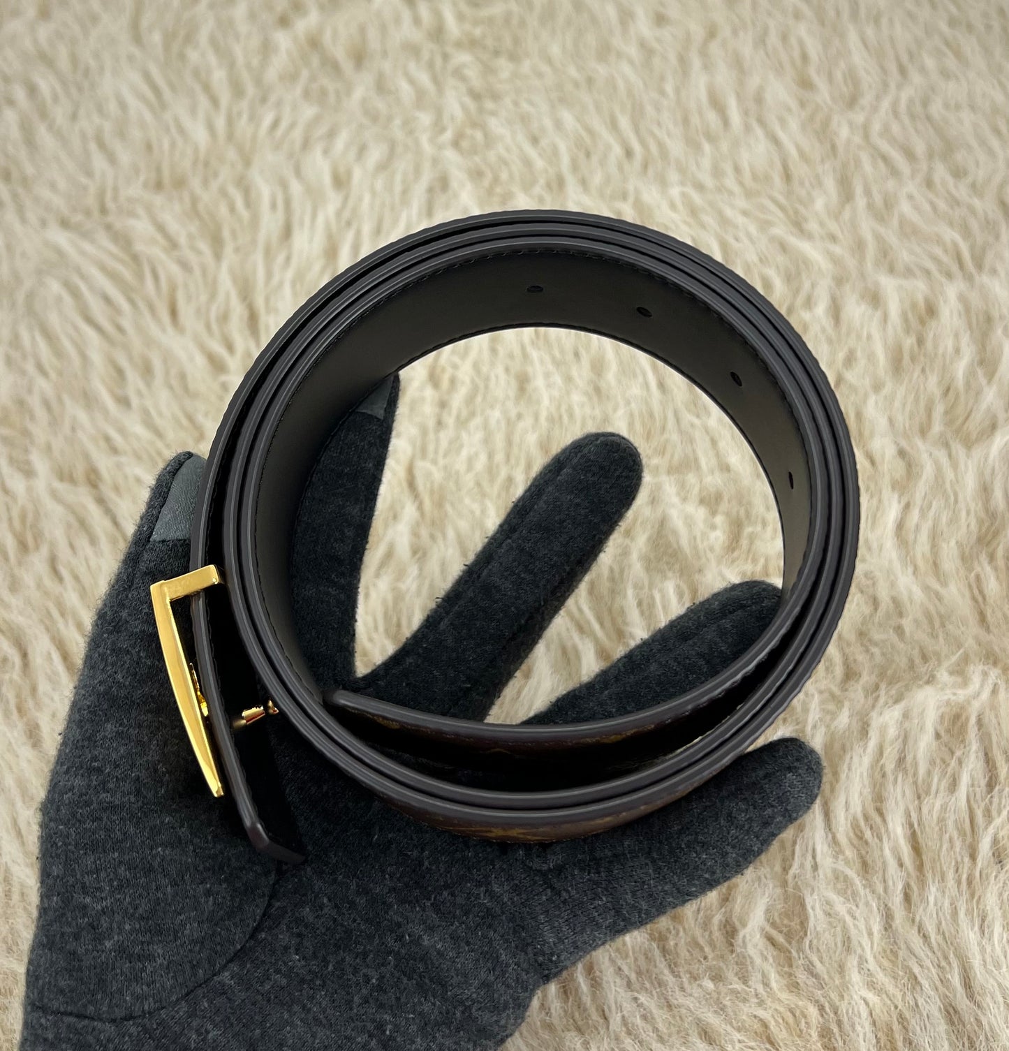 Louis Vuitton Monogram Canvas LV Initiales Reversible Belt 90/36