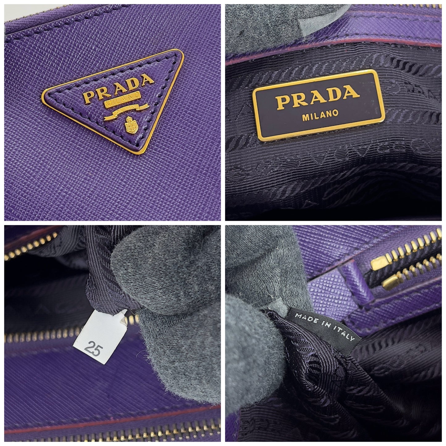 Prada Saffiano Leather Small Galleria Double Zip Tote Bag