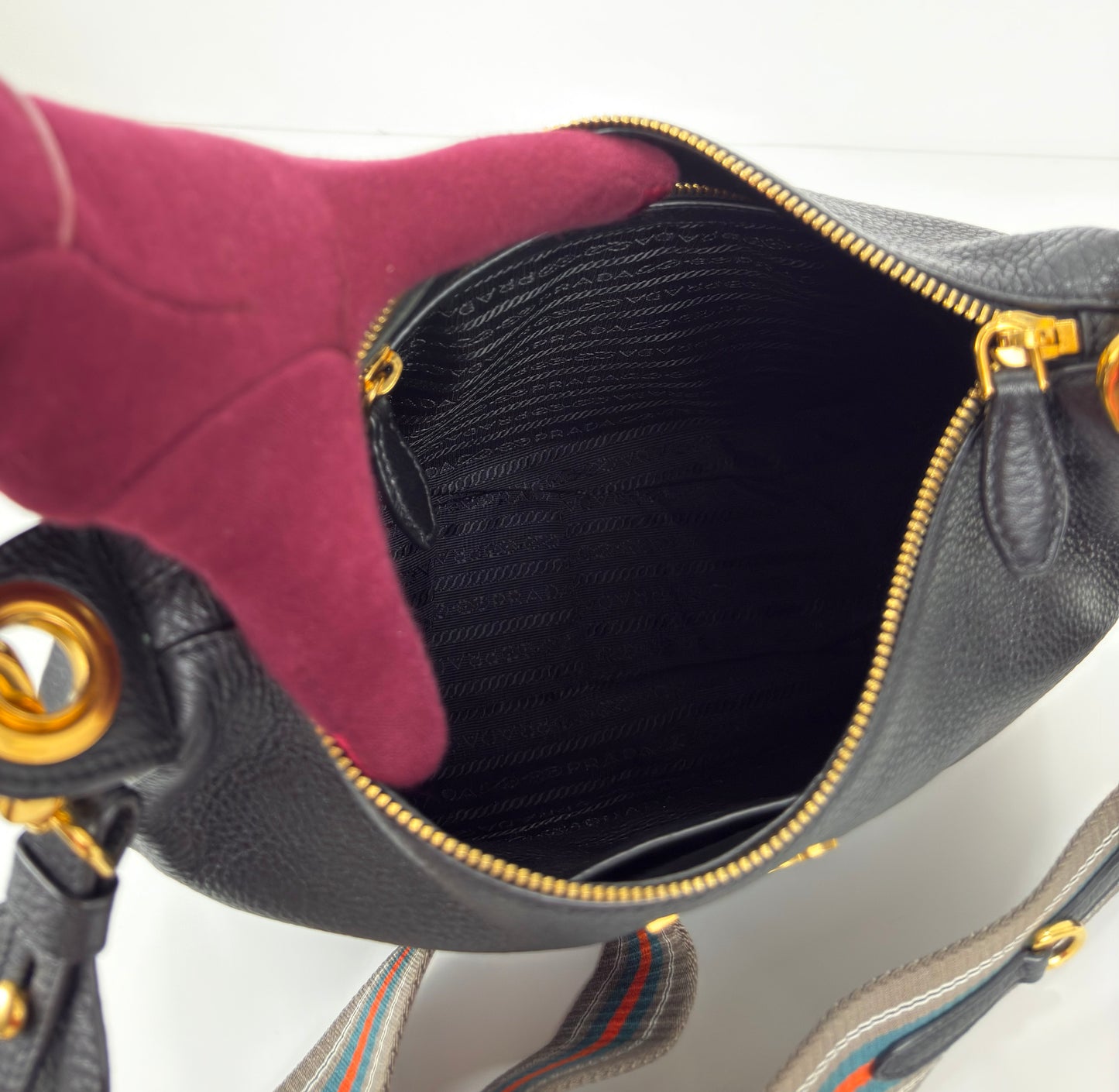 Prada Vitello Daino Leather Phenix Shoulder Bag