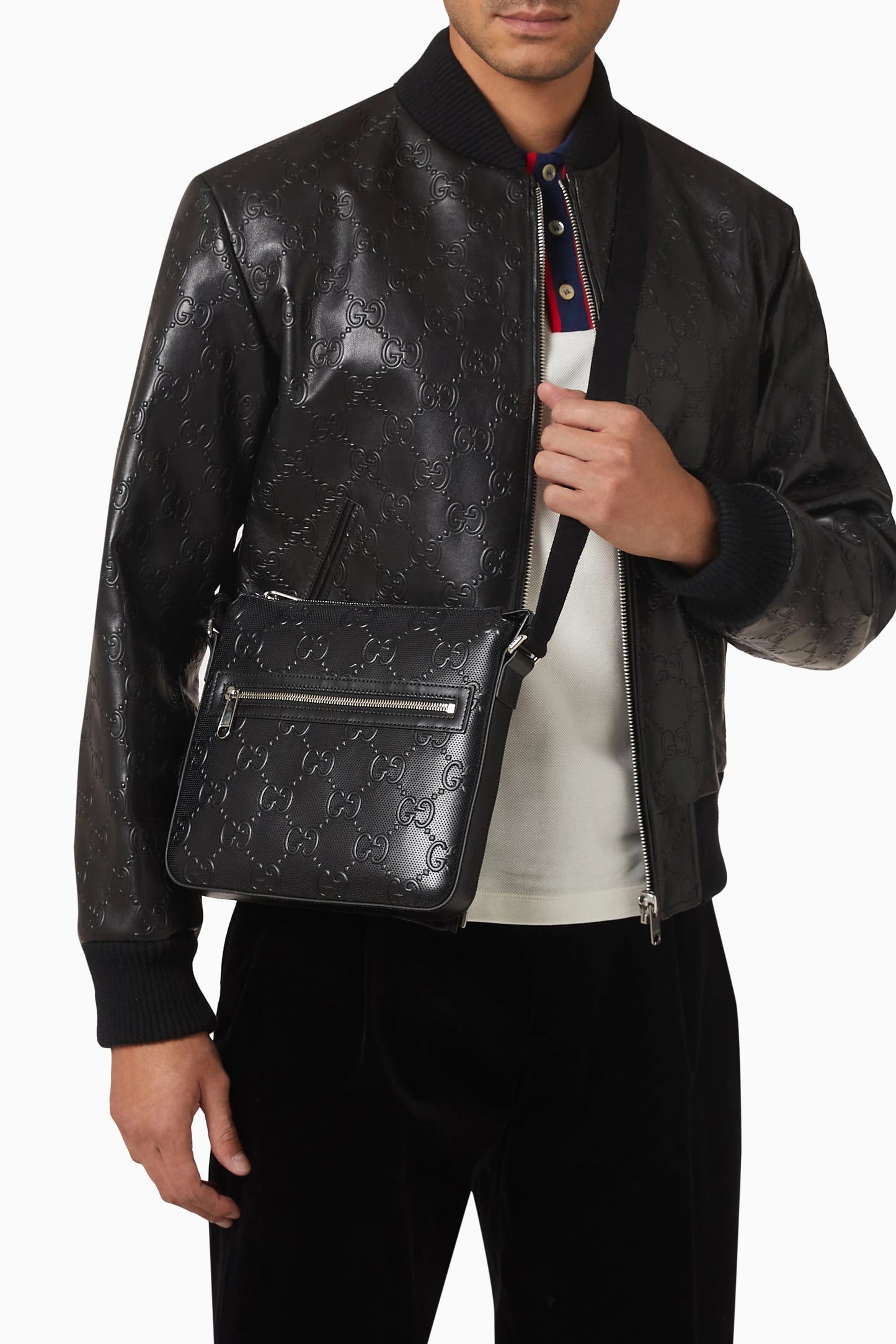 Gucci GG Embossed Small Messenger Bag