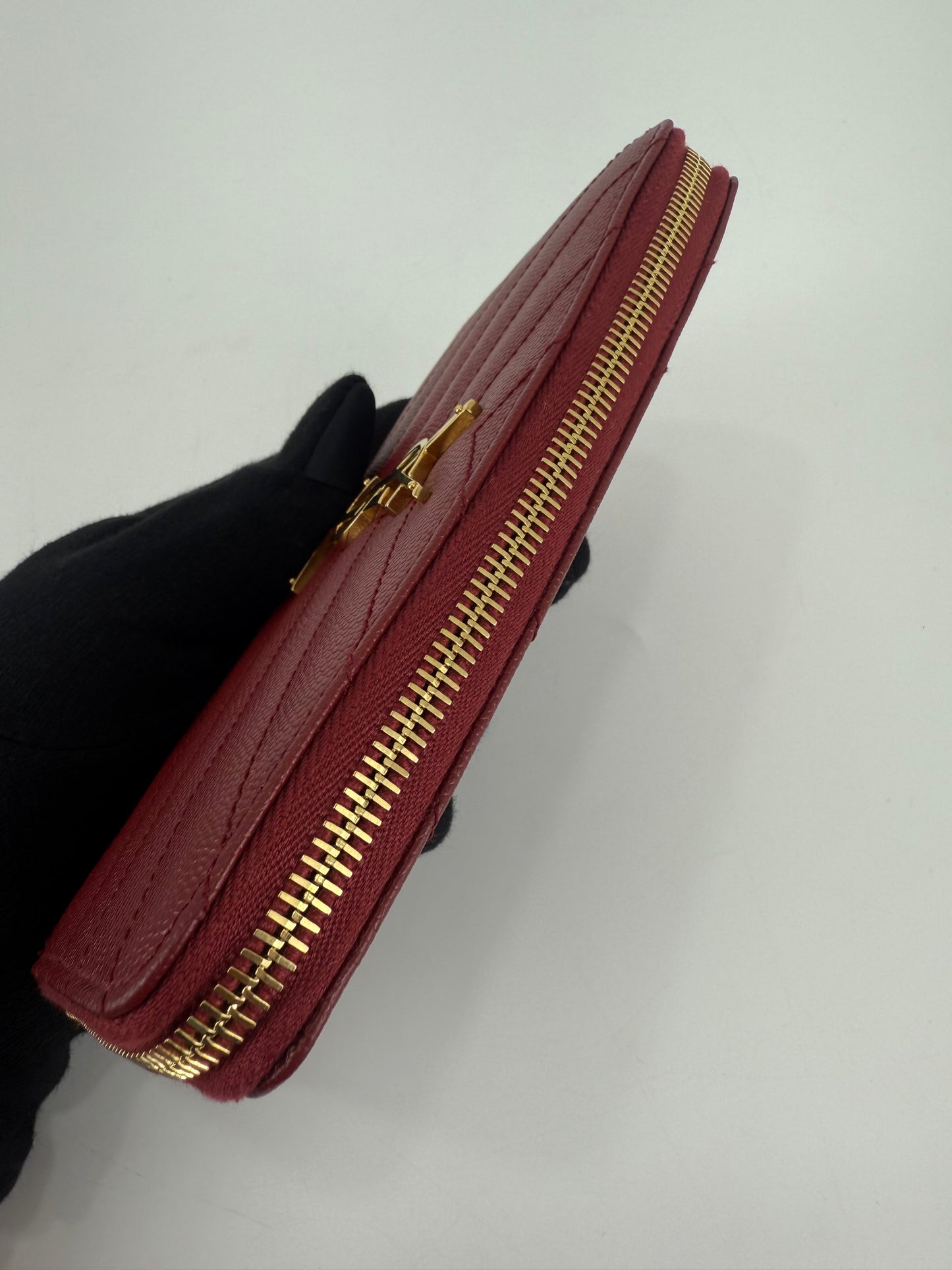 Saint Laurent Cassandre Matelassé Zip Around Wallet