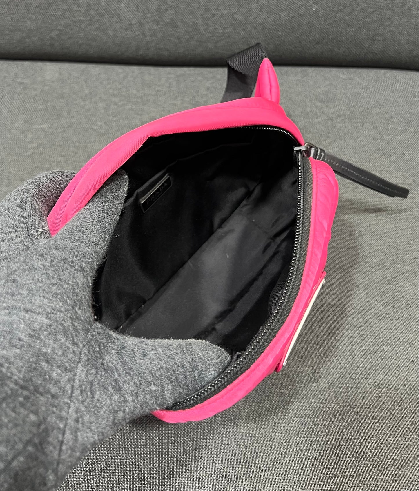 Prada Tessuto Nylon Soft Belt Bag Pink