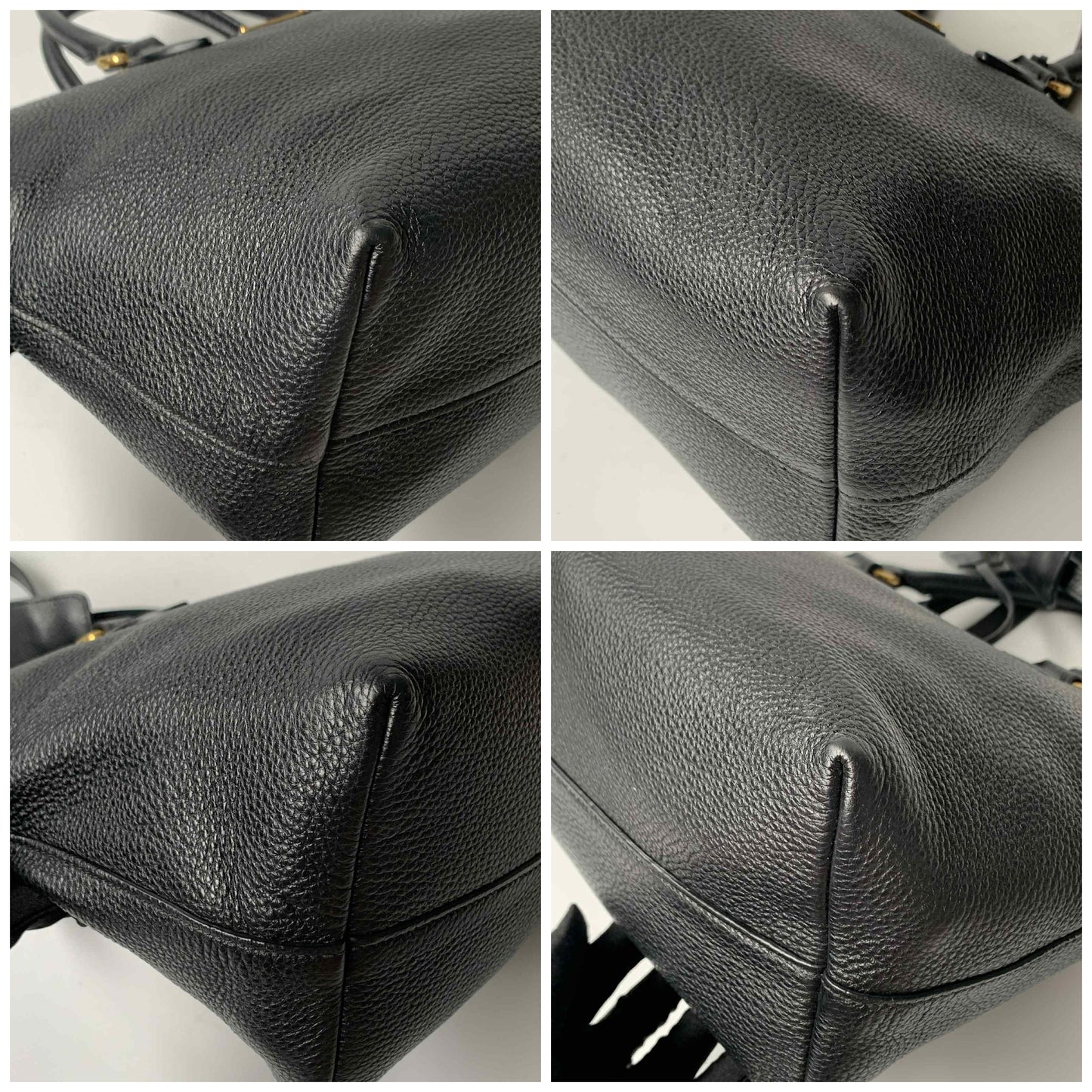 Prada Vitello Phenix Leather Top Handle Crossbody Bag