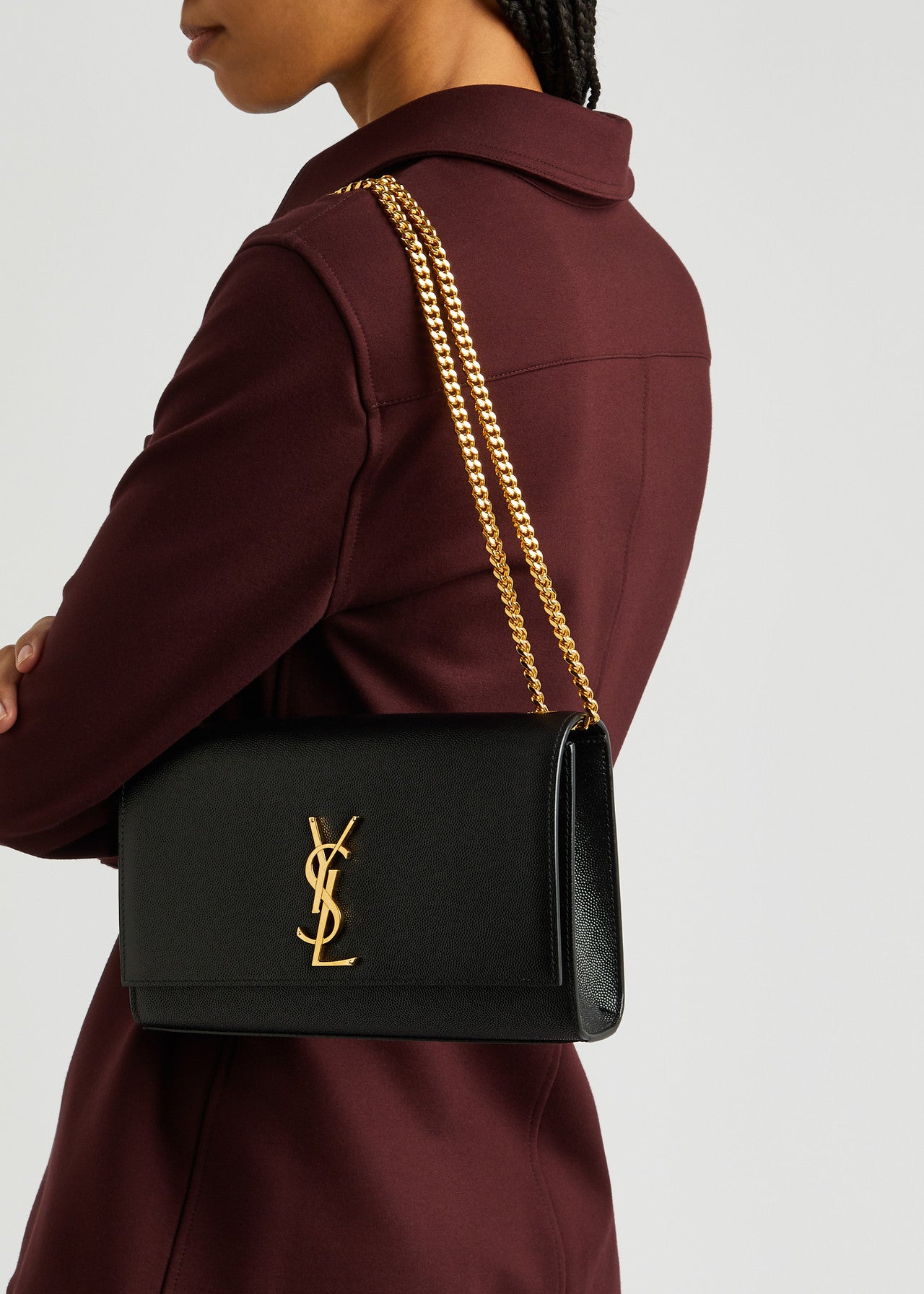 Saint Laurent Kate Medium In Grain De Poudre
Embossed Leather