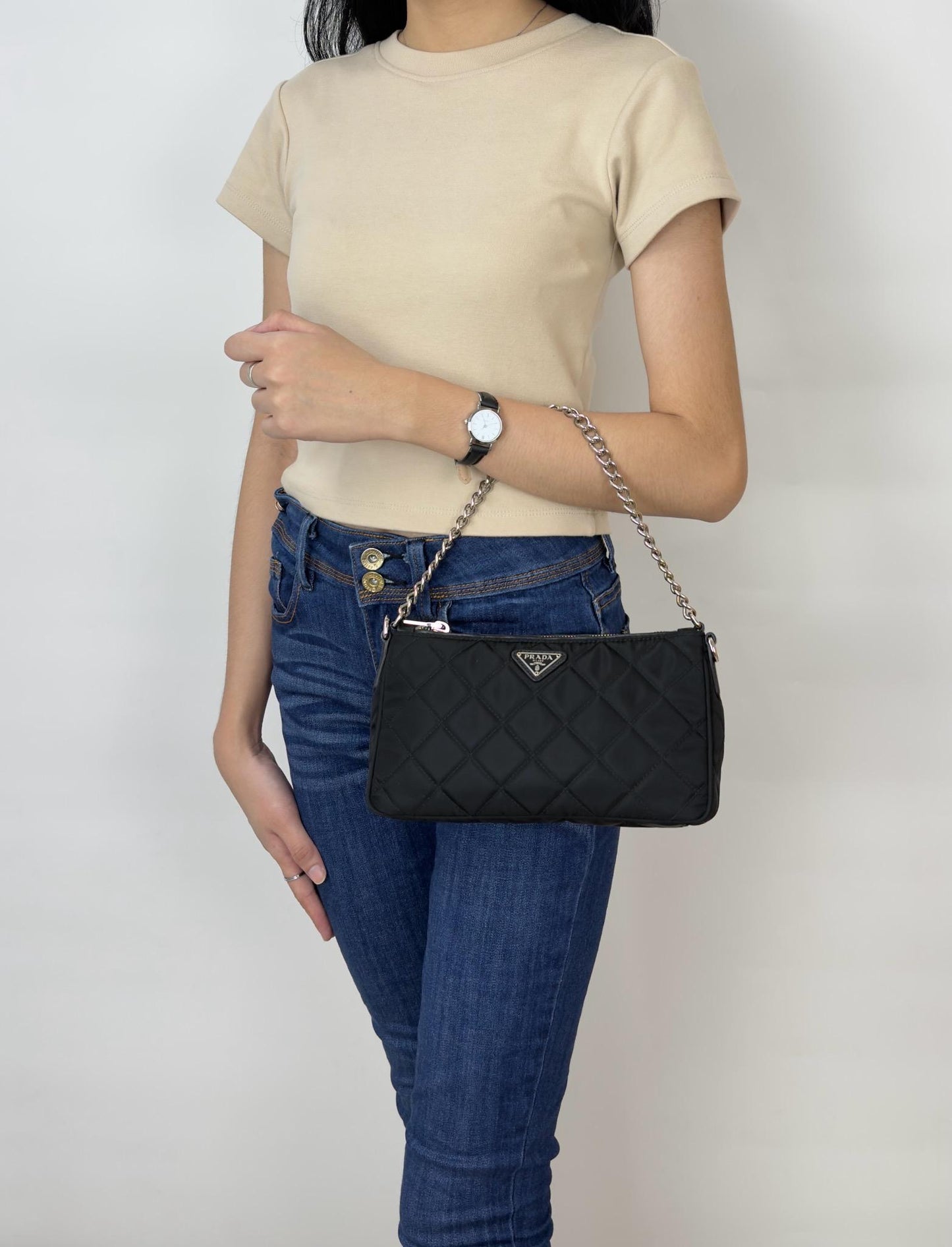 Prada Tessuto Impuntu Quilted Nylon