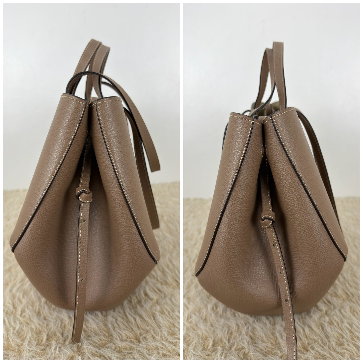 Polène Textured Calfskin Cyme Large Tote Root