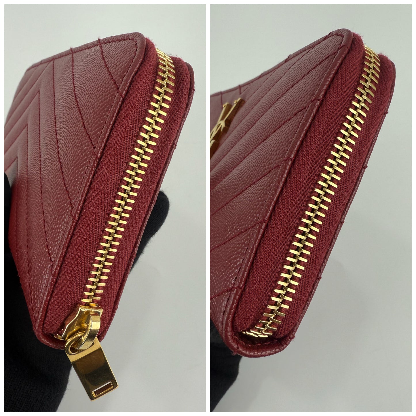 Saint Laurent Cassandre Matelassé Zip Around Wallet