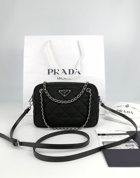Prada Nylon Tessuto Impuntu Quilted Bandoliera