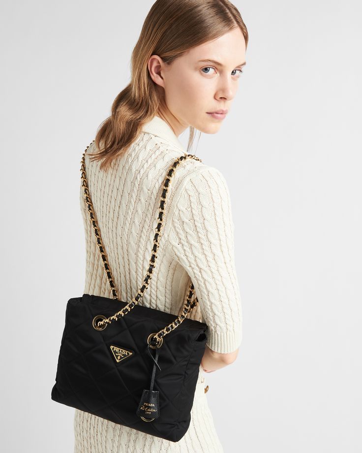 Prada Re - Edition 1995 Quilted Nylon Chain Tote