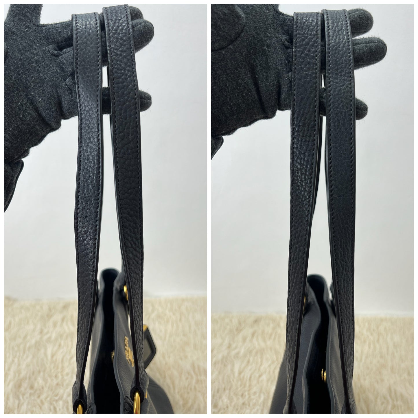 Prada Vitello Daino Leather Shoulder Bag