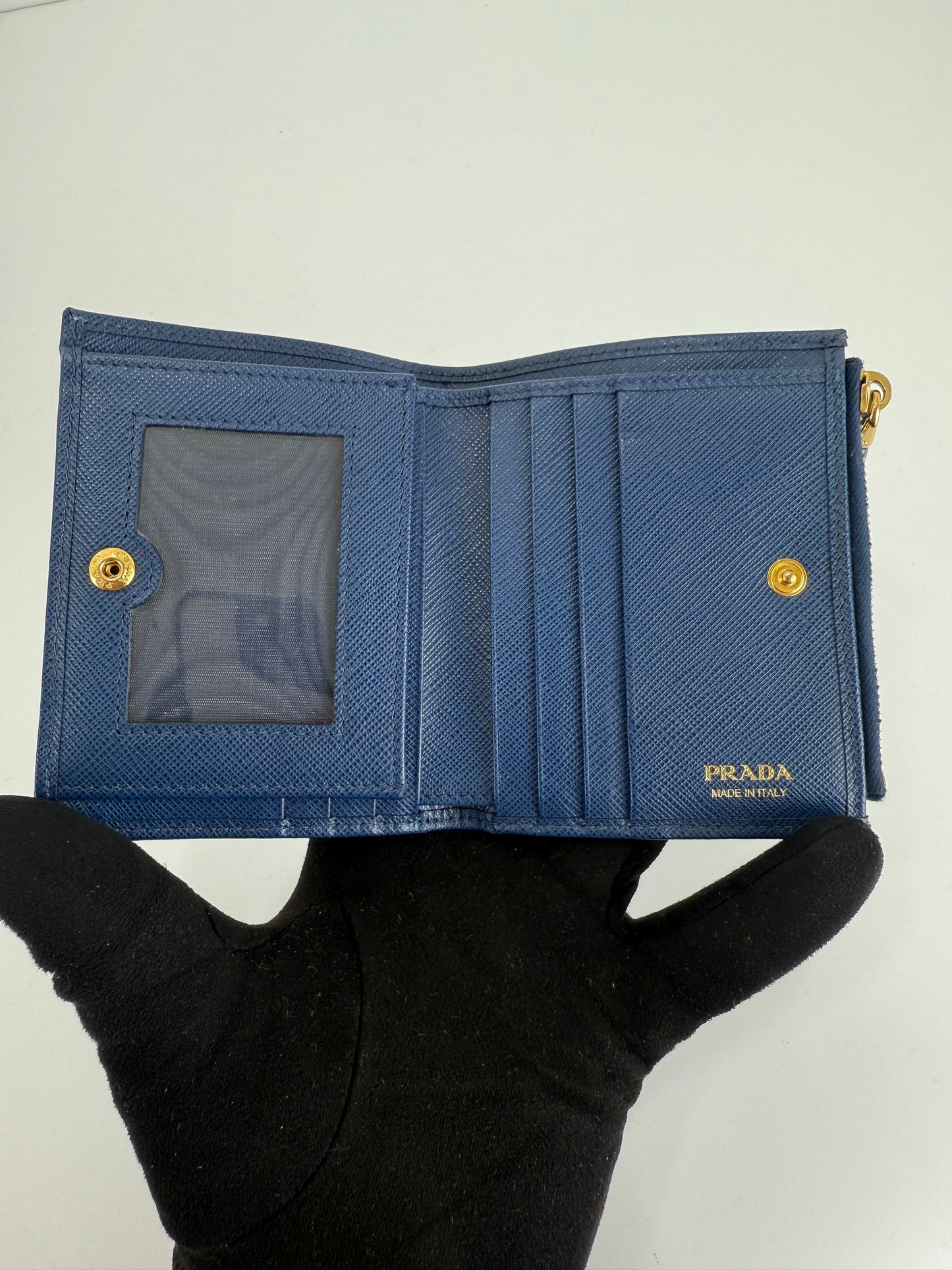 Prada Saffiano Leather Compact Wallet