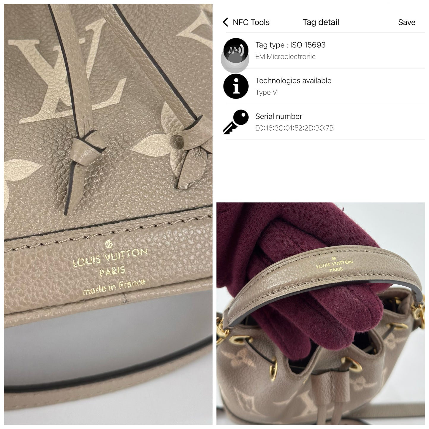 Louis Vuitton Nano Noé Bicolour Monogram Empreinte