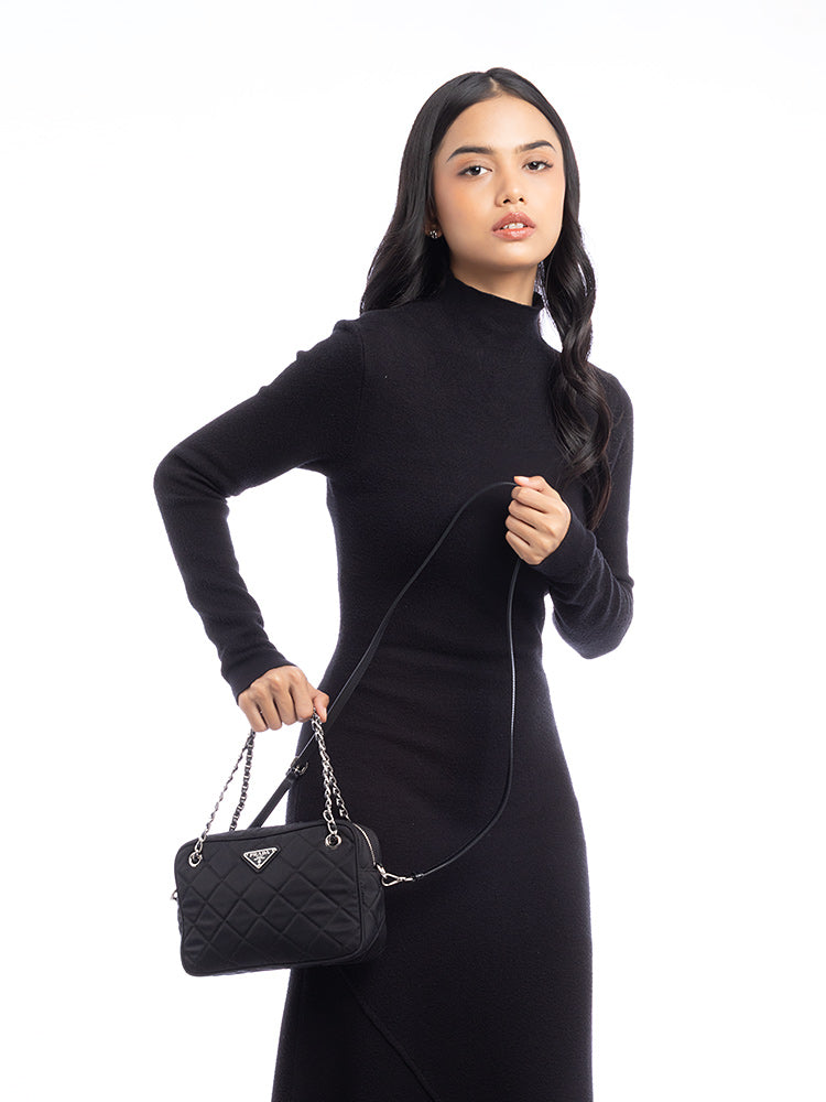 Prada Nylon Tessuto Impuntu Quilted Bandoliera