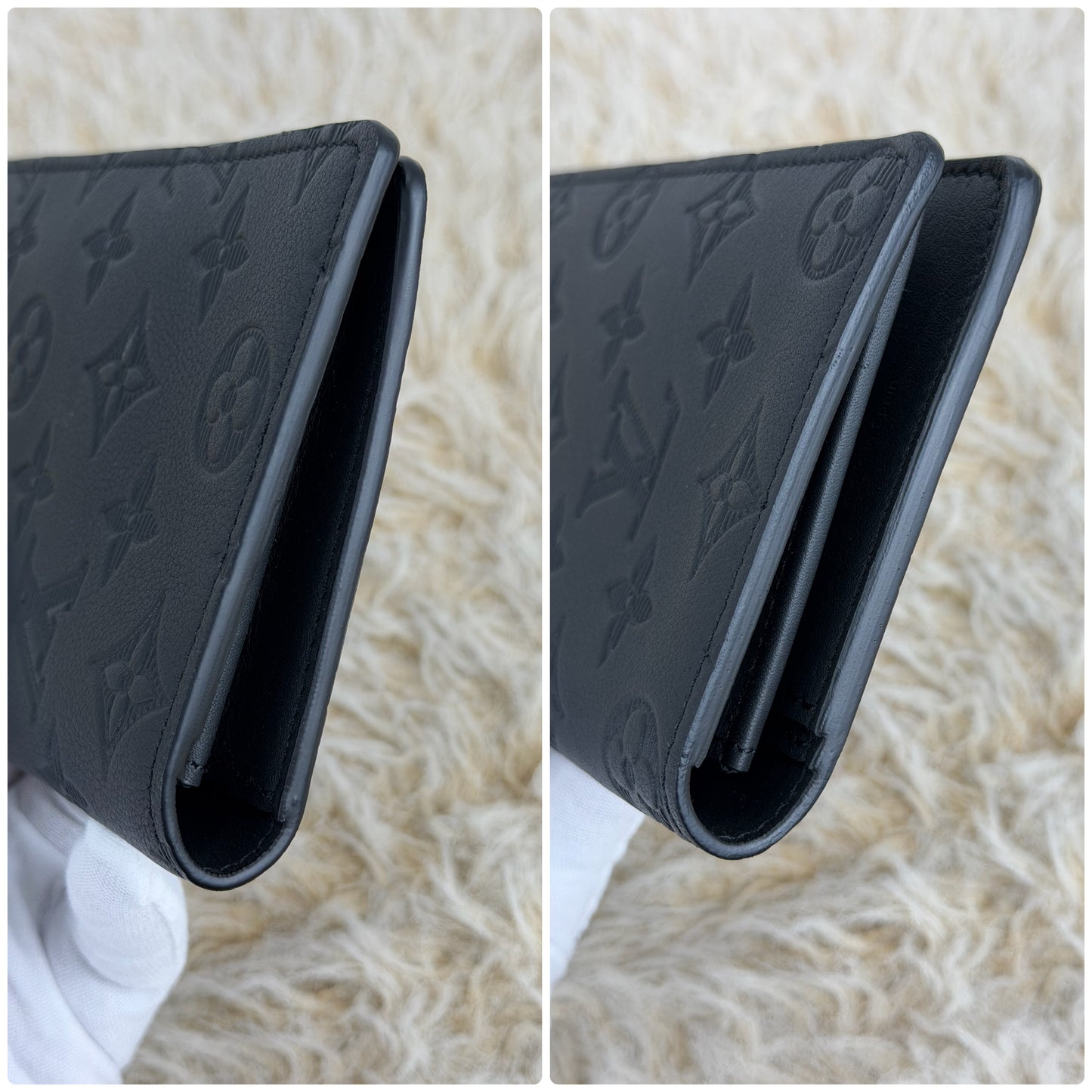 Louis Vuitton Brazza Wallet In Monogram Shadow Black