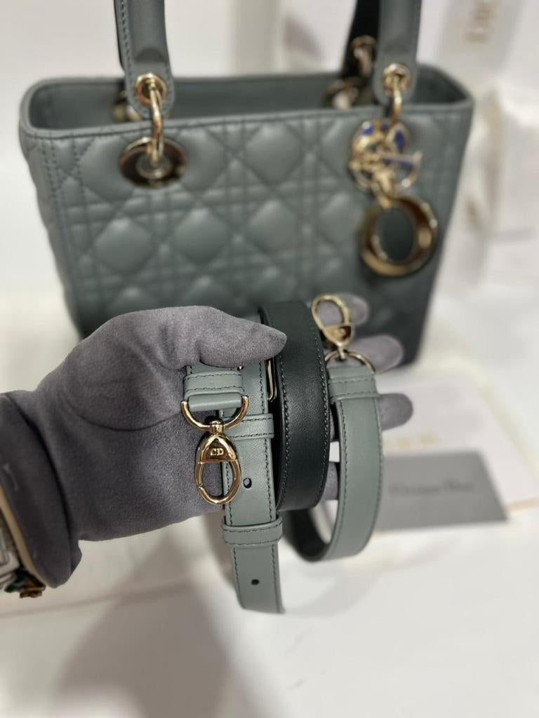 Lady Dior Medium Ombre Gradient Black-Grey