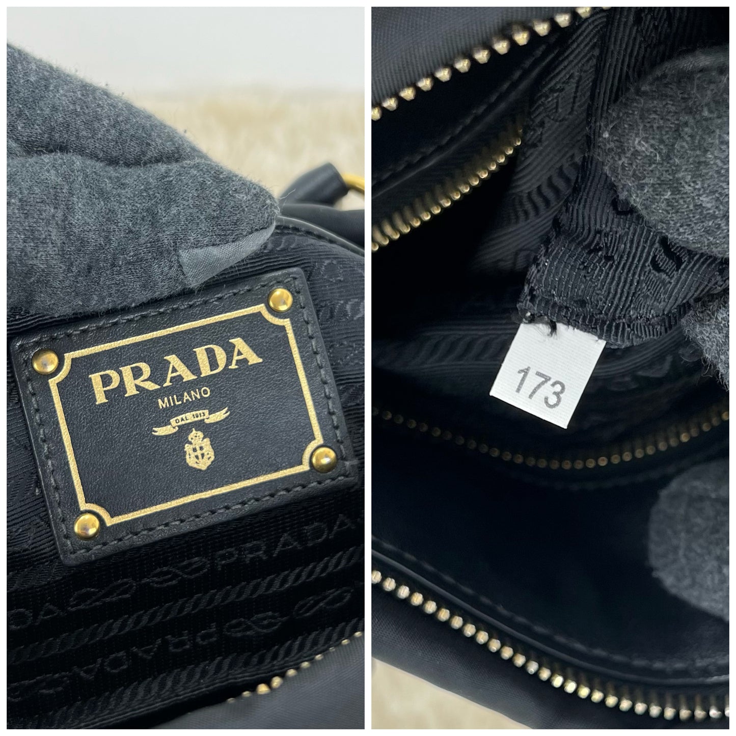 Prada Tessuto Nylon And Soft Calfskin Leather