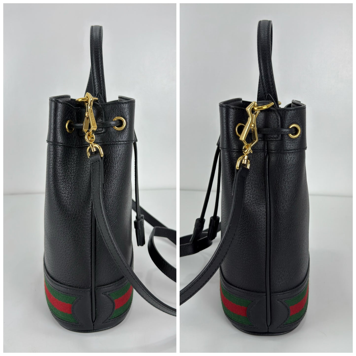 Gucci GG Ophidia Small Leather Bucket Bag