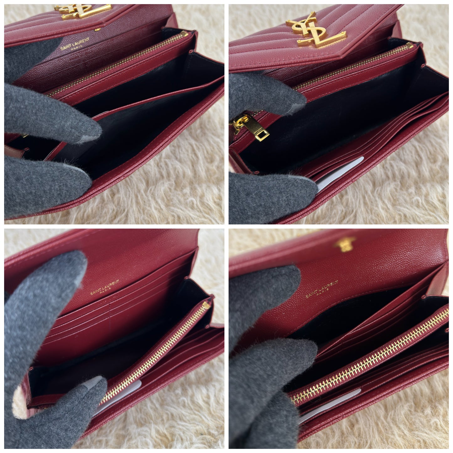 Ysl Yves Saint Laurent Cassandre Matellase Large Flap Wallet