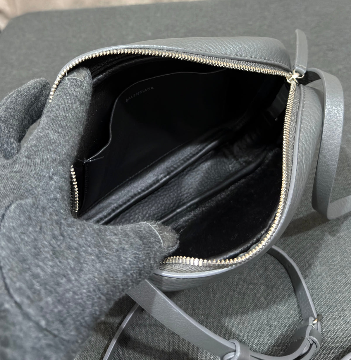 Balenciaga Everyday Camera Bag In Dark Gray