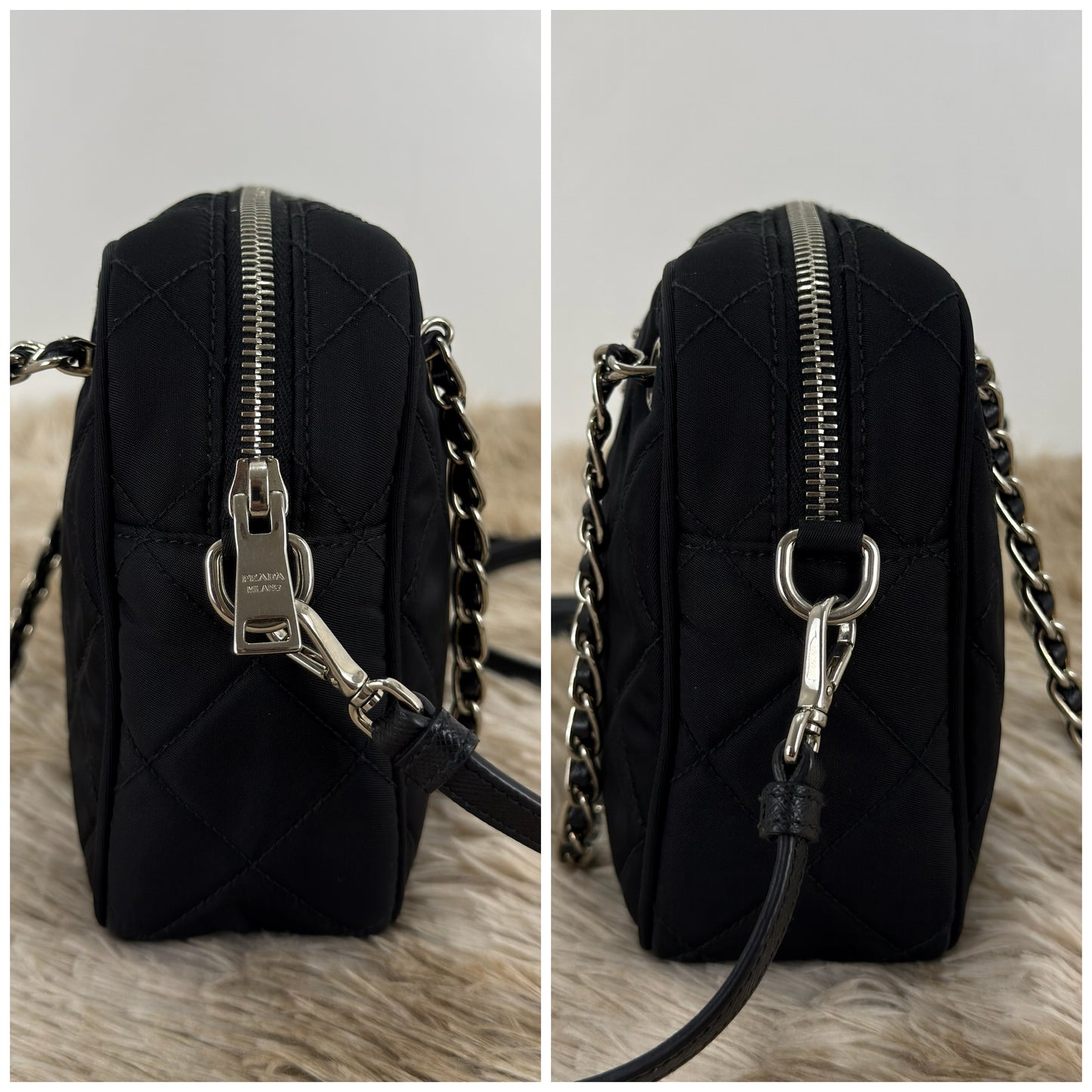 Prada Nylon Tessuto Impuntu Quilted Bandoliera