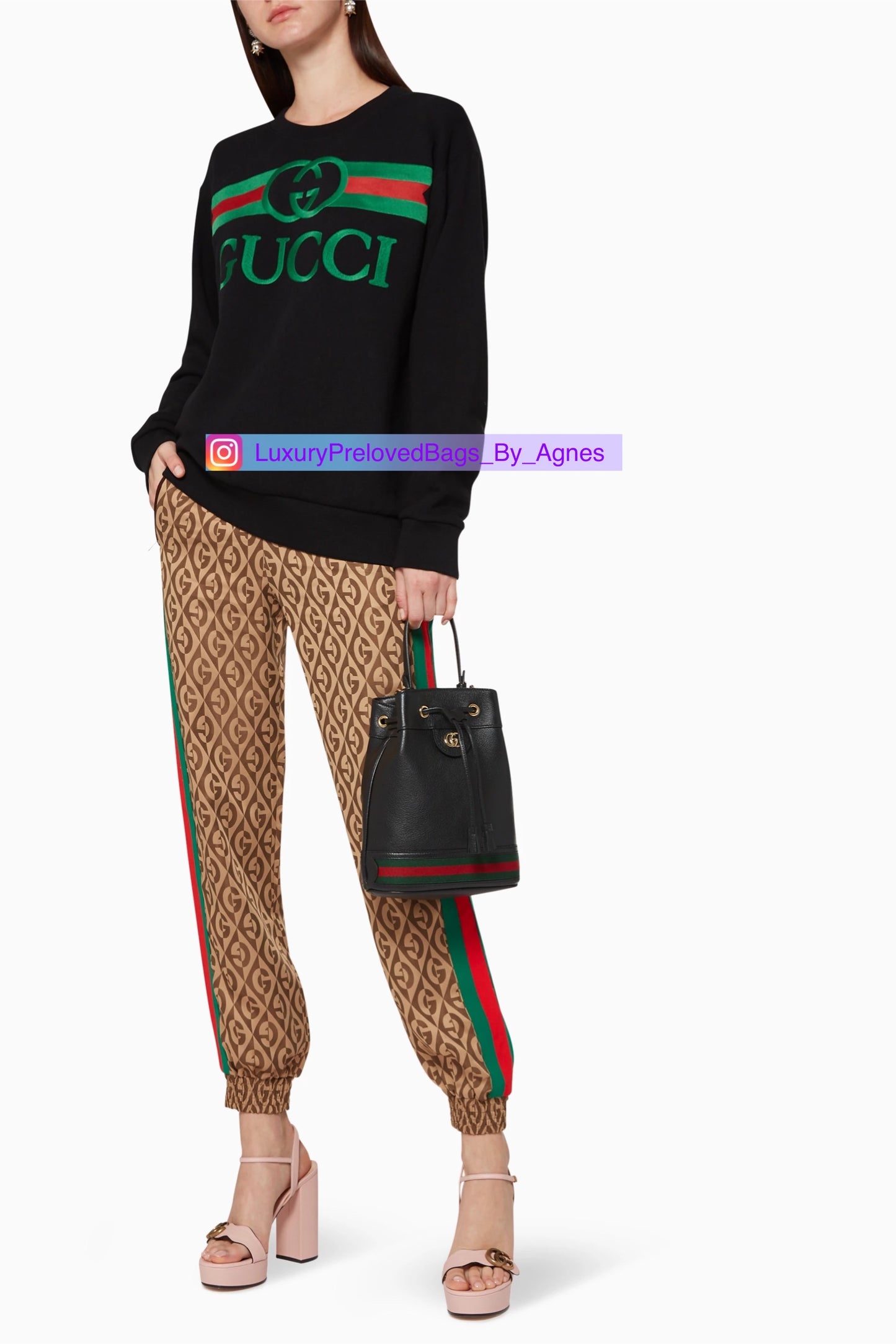 Gucci GG Ophidia Small Leather Bucket Bag