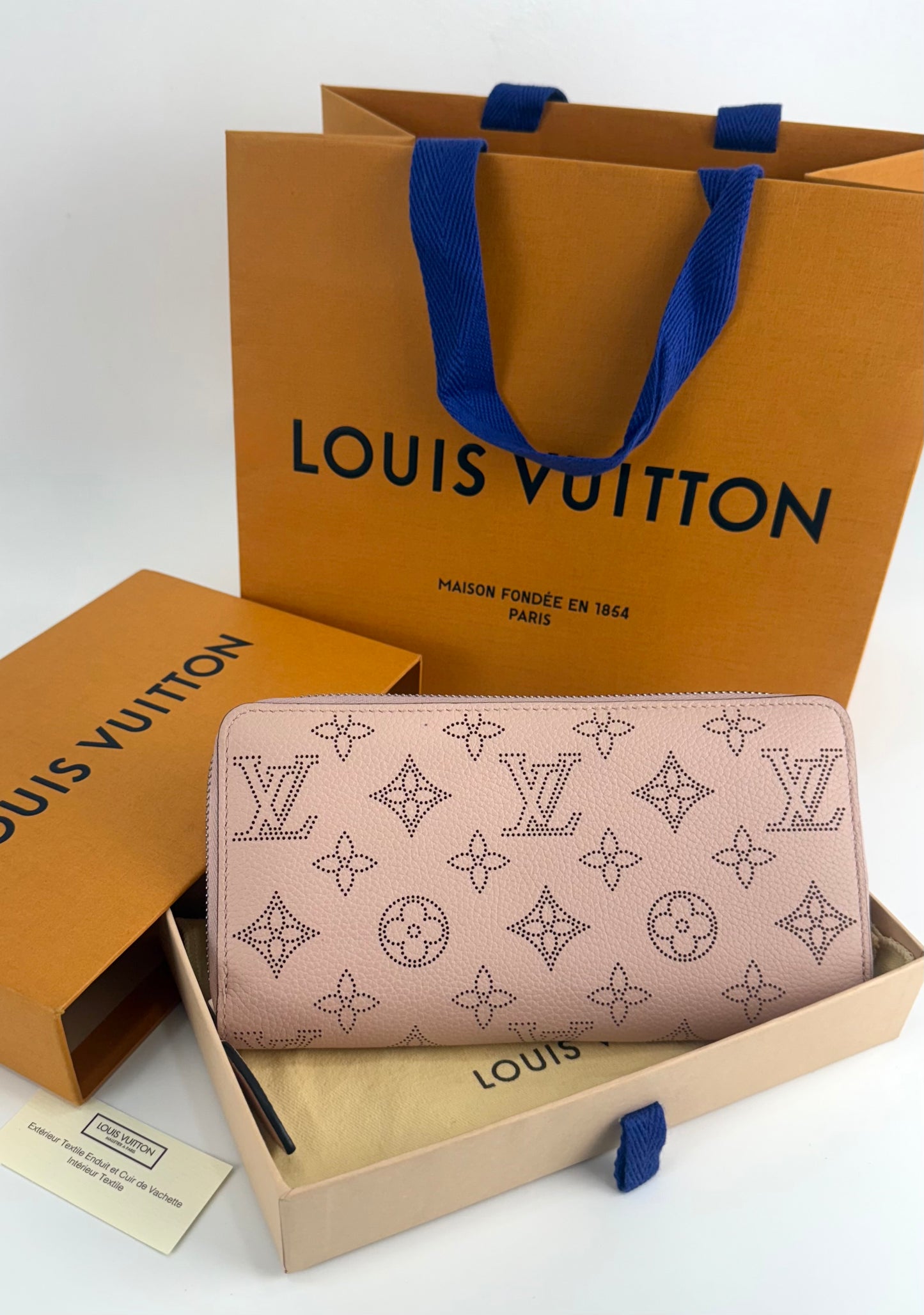 Louis Vuitton Magnolia Pink Monogram Mahina Zippy Wallet
