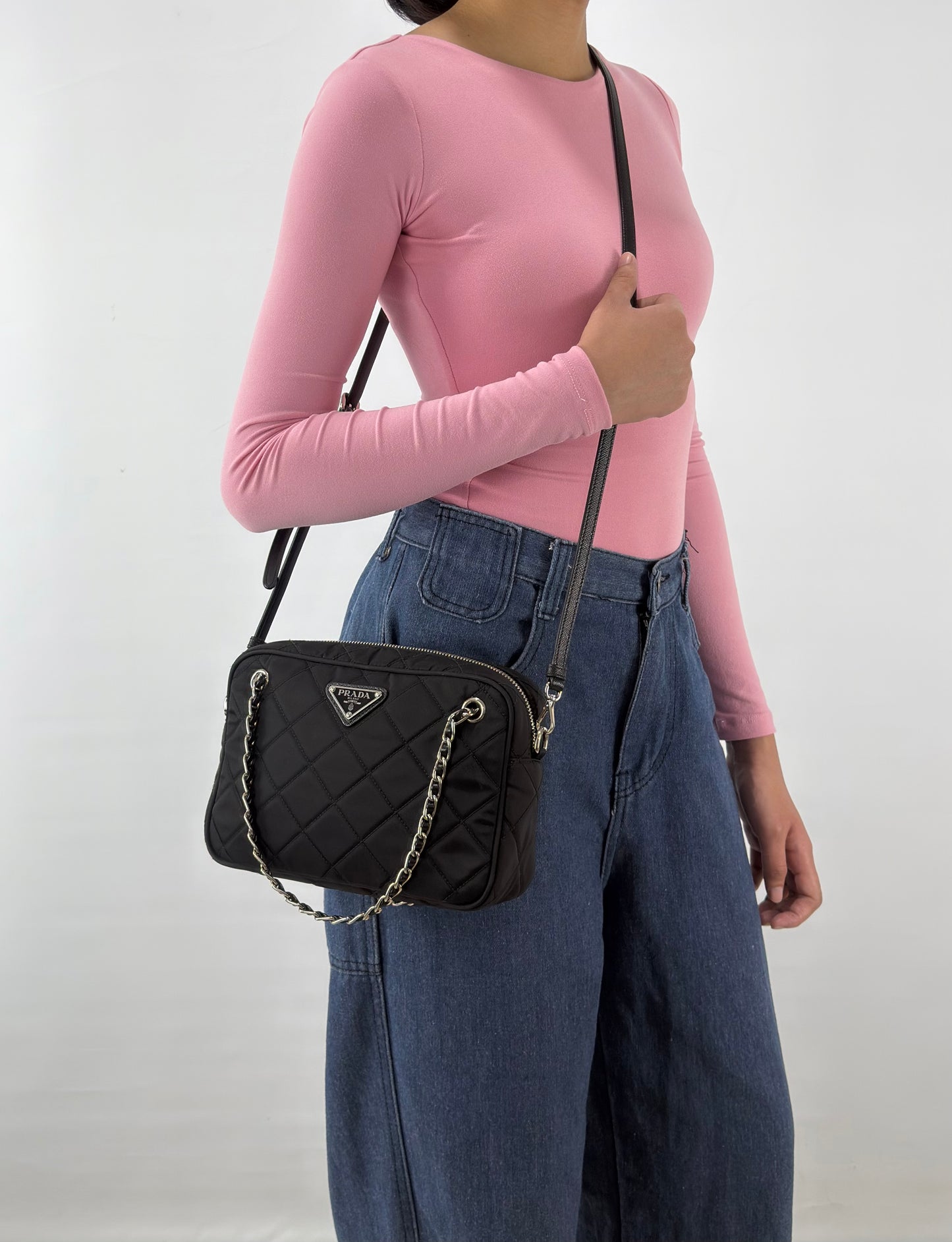 Prada Nylon Tessuto Impuntu Quilted Bandoliera
