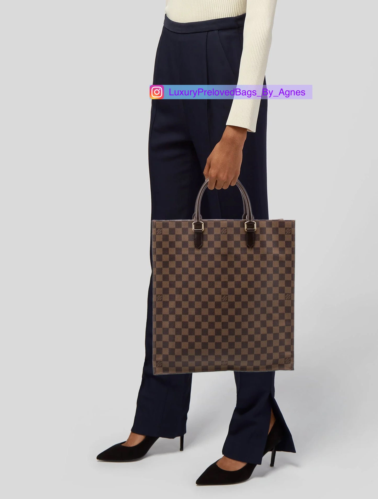Louis Vuitton Damier Ebene Sac Plat GM