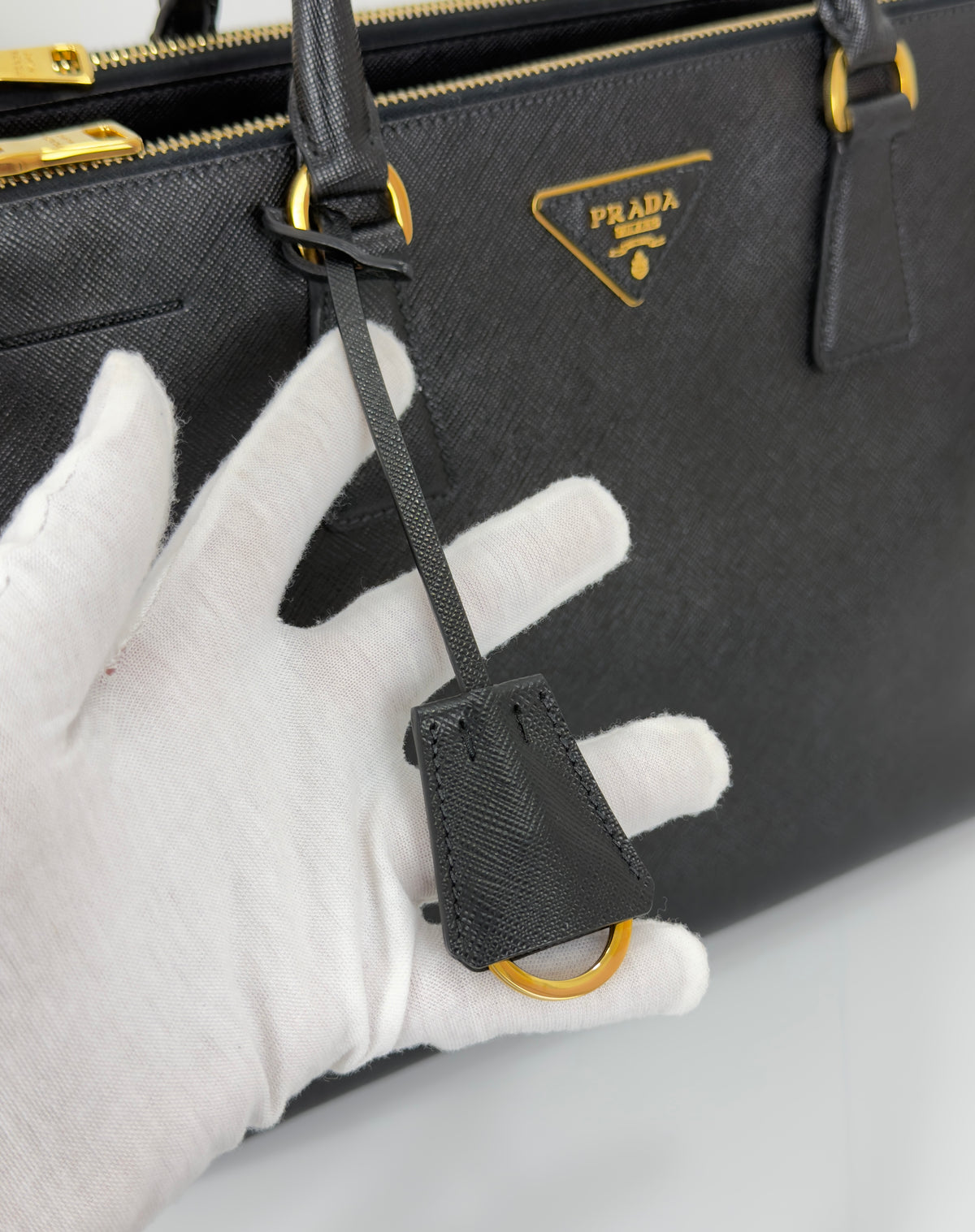 Prada Black Saffiano Leather Galleria Bag