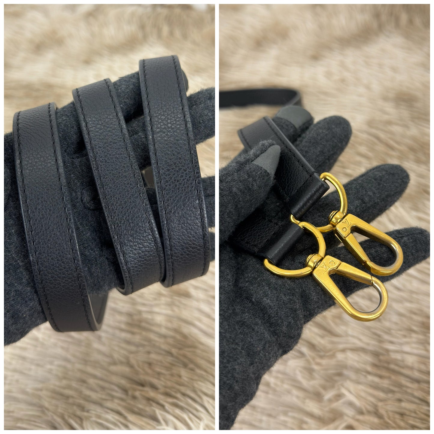 Louis Vuitton Black Leather Lockme Convertible Tote Bag