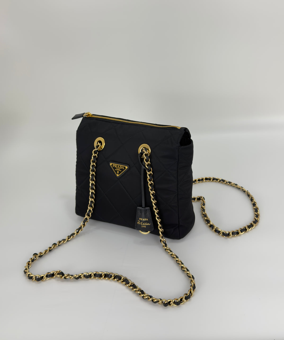 Prada Re - Edition 1995 Quilted Nylon Chain Tote