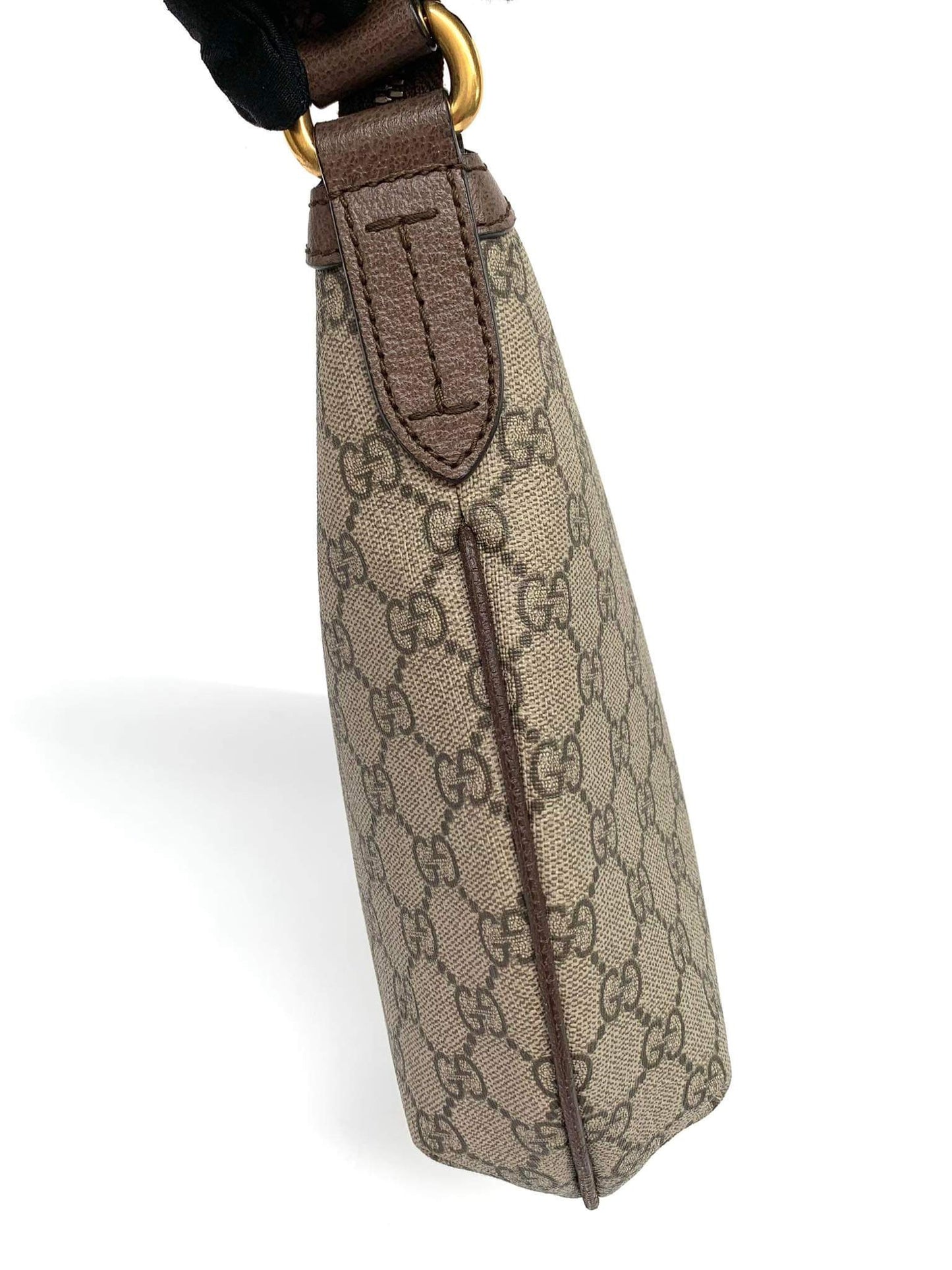 Gucci Beige GG Supreme Web Ophidia Small Half Moon Hobo