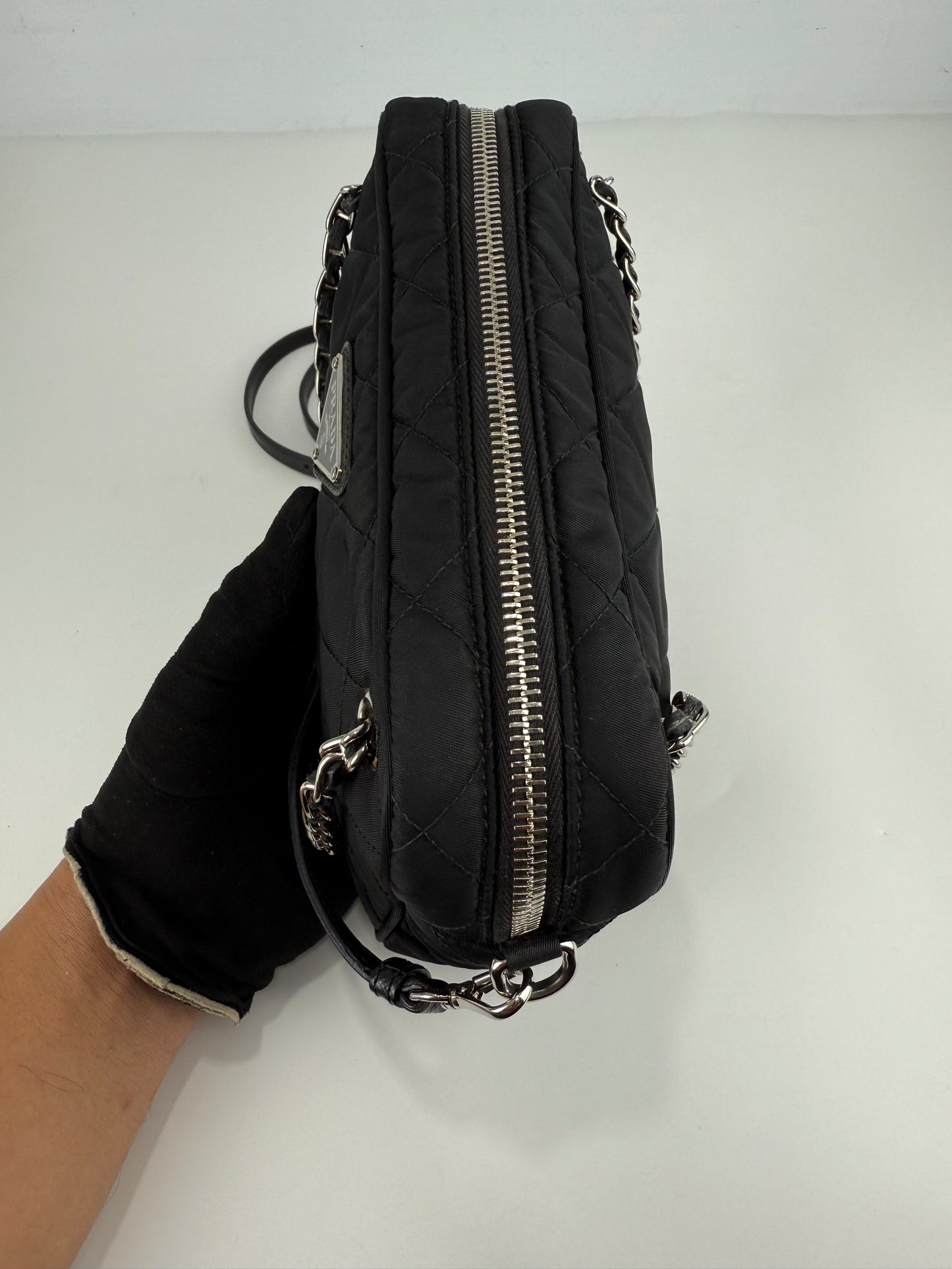 Prada Nylon Tessuto Impuntu Quilted Bandoliera