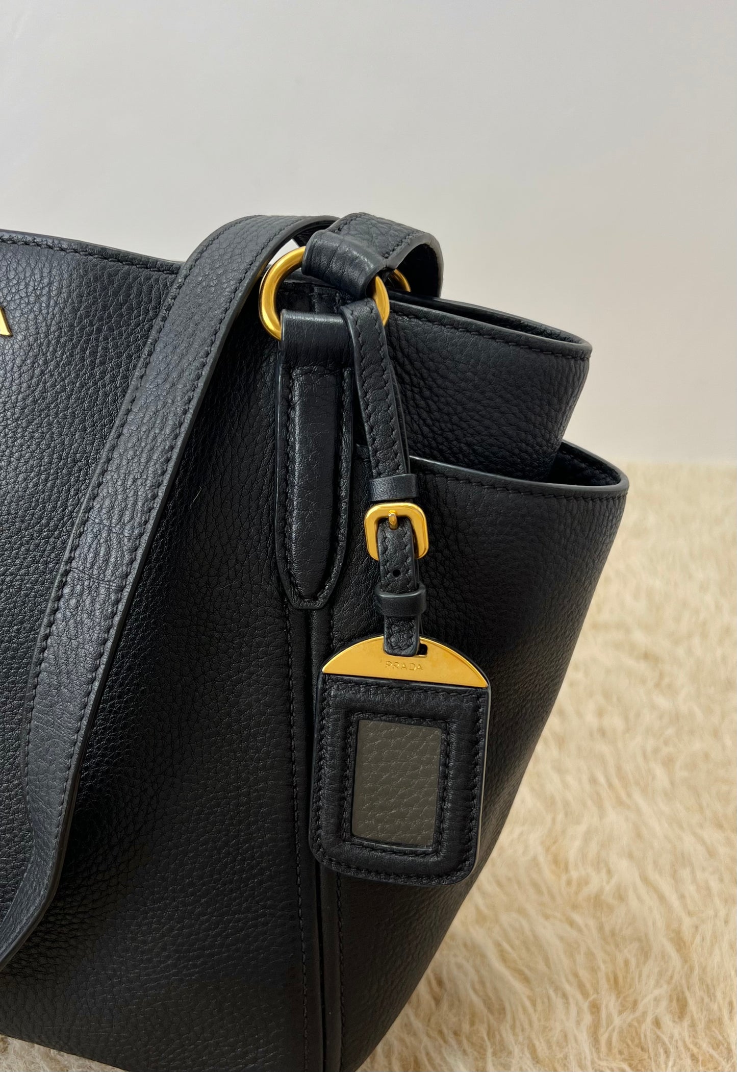 Prada Vitello Daino Leather Shoulder Bag