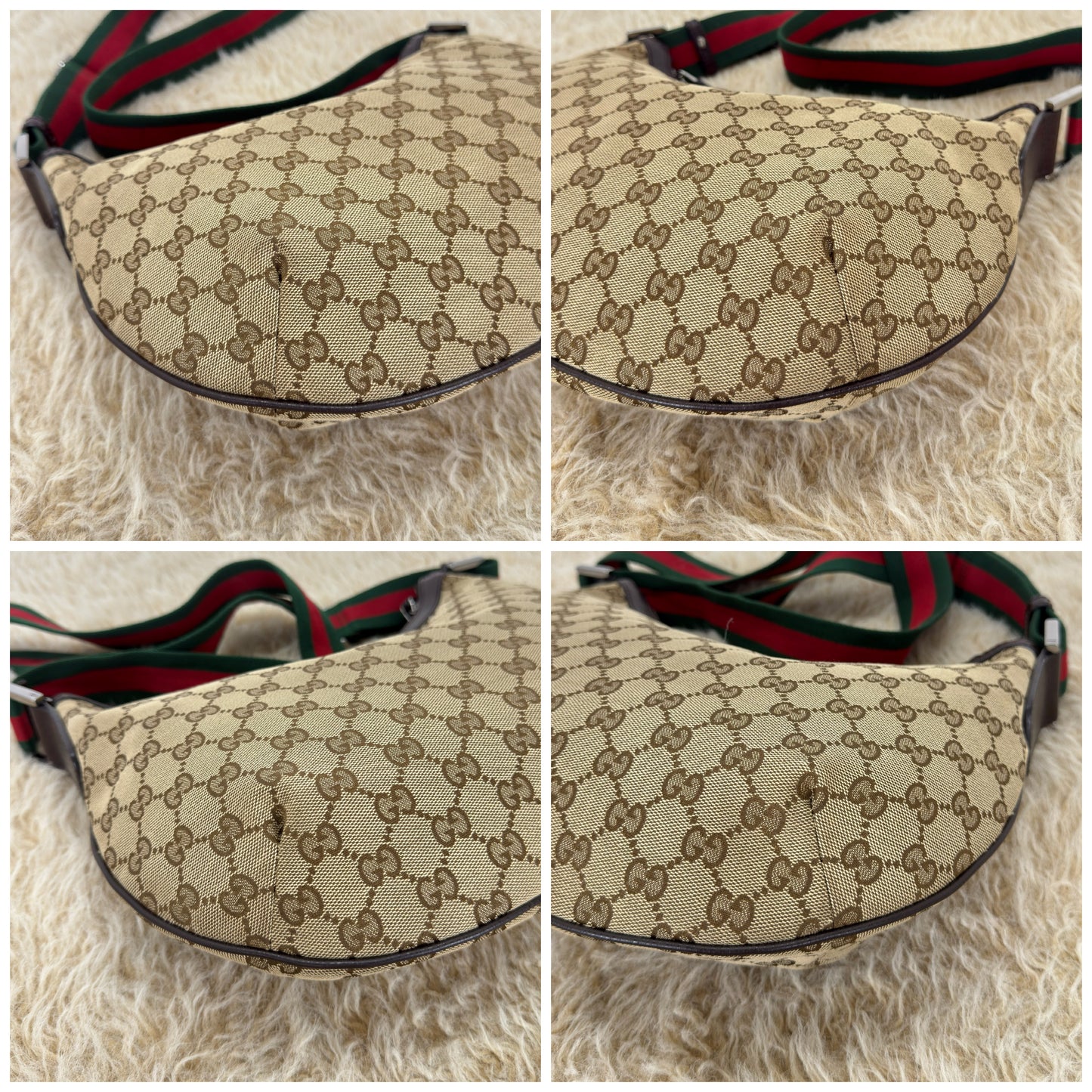 Gucci GG Canvas Vintage Web Medium Messenger Bag